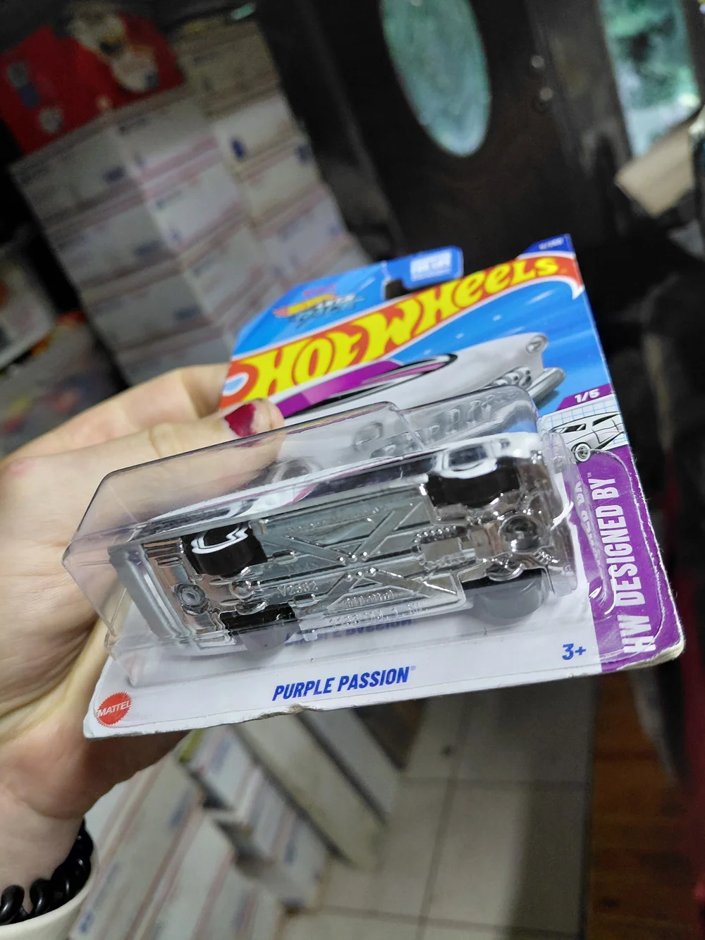 Hot Wheels Purple Passion (White variant) from the HW Designed By series (1/5, n
